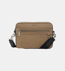 Petite sacoche Emile en cuir lisse et nubuck Le Tanneur
