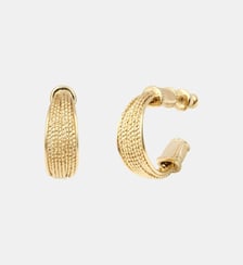 Boucles d'oreilles fines créoles   doré à l'or fin - Tess Satellite