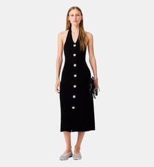 Robe à détails bijoux floraux Maje