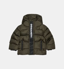 Longue veste matelassée avec logo Dsquared2