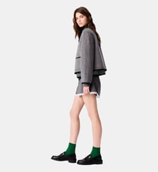Manteau court en double face Maje