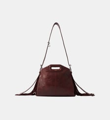 Sac Miss M mini en cuir craquelé Maje