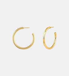 Grandes boucles d’oreilles en anneau en argent 925 dorées 18K Aristocrazy