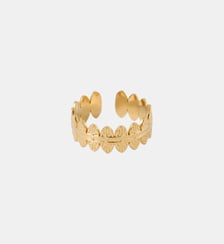 Bague martelée acier inoxydable doré Balaboosté