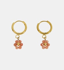 Boucles d'oreilles  Mini Maya avec fleurs à pierres fines Les Cléias