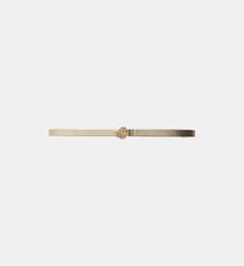 Ceinture en cuir boucle signature Maje