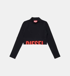 T-shirt à manches longues avec logo Diesel Kids