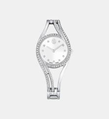 Montre bracelet-jonc Hyperbola, Fabriqué en Suisse, Acier inoxydable Swarovski