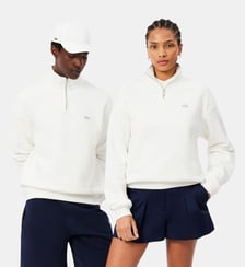 Sweatshirt col zippé molleton épais Lacoste