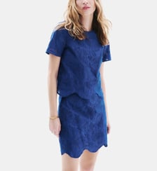 Blouse calvie - Motif uni - Coupe droite Caroll