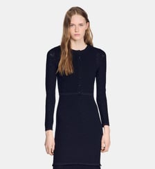 Cardigan pointelle fantaisie Sandro