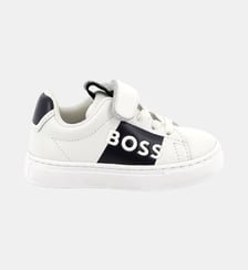 Baskets en cuir fermeture par bandes auto aggripan BOSS Kidswear