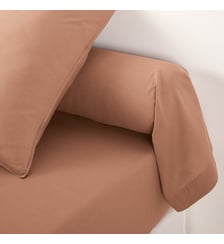 Taie de traversin unie en coton lavé La Redoute Interieurs
