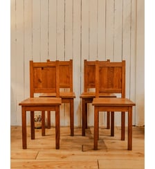 Lot de 4 chaises en bois Claude N°800- Produit chiné Debongout