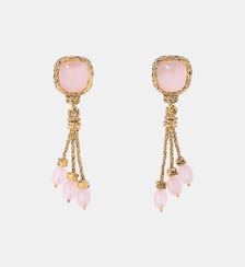 Boucles d'oreilles Miki quartz rose Aurélie Bidermann