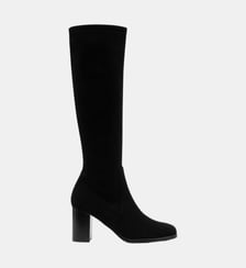 Petrona - Bottes En Cuir Stretch Noir Parallèle