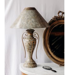 Grande paire de lampes effet marbre Suzanne N°482- Produit chiné Debongout