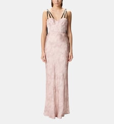 Robe longue en satin avec imprimé chevaux reimagine pinko x patrick mcdowell Pinko