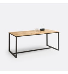 Table à manger, en chêne et métal acier, 8 couverts La Redoute Interieurs