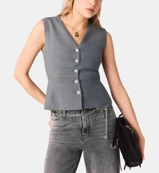 Veston de tailleur à boutons bijoux Maje