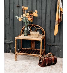 Table de chevet en rotin Odile N°517- Produit chiné Debongout
