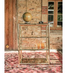 Étagère vintage dorée Isabelle N°356- Produit chiné Debongout