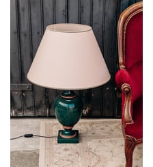 Lampe en céramique vert Suzanne N°559- Produit chiné Debongout