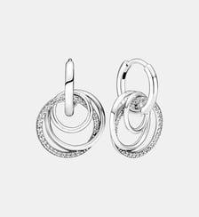 Boucles d'Oreilles Créoles Cercles Ma Famille Pour Toujours Pandora