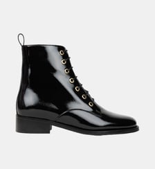 Boots Plates Doria Cuir Verni Froissé Bobbies
