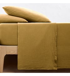Drap plat uni gaze de coton La Redoute Interieurs