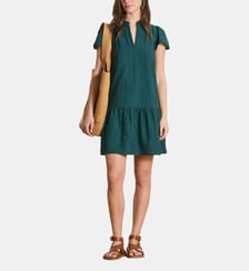 Robe courte en broderie anglaise à volant La Fée Maraboutée