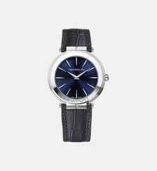 Montre Newport slim Bleu foncé 19522AP15 Herbelin