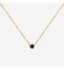 Collier doré émeraude - paris Caroline Najman