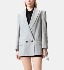 Veste croisée à franges Pinko