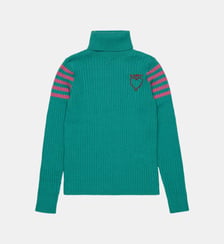 Pull à col roulé côtelé avec motif cœur Marni