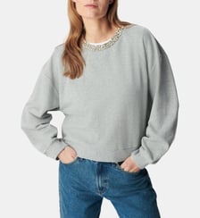 Sweat oversize à col bijou Ikks