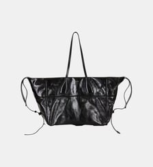 Sac cabas Track Zips en cuir de veau Balmain