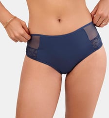 Culotte haute Nudité bleue nuit Maison Lejaby
