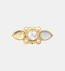 Broche Océane  doré à l'or fin - Oceane Satellite