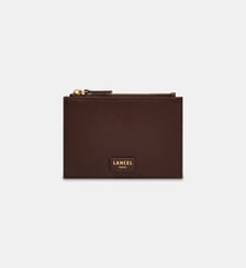 Porte-cartes zippé L en cuir signature Lancel