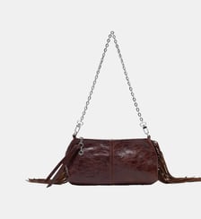 Pochette Miss M pouch en cuir vernis Maje