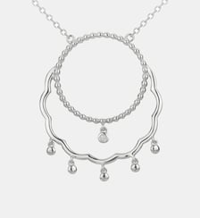 Collier mono-motif Épisode Indélébile | Médina en Argent avec diamant blanc La Garçonne Diamant