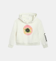 Sweat-shirt à capuche en coton Chloe Kids