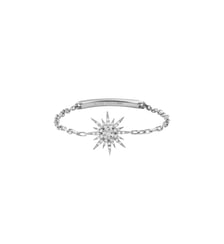 Soleil bague chaîne en or rose Djula