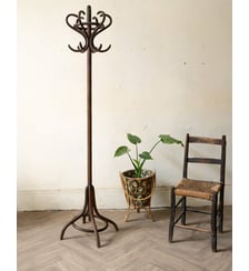Porte-manteau perroquet en bois foncé Max N°465- Produit chiné Debongout