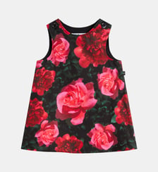 robe Barbie en satin de coton imprimé fleurs rose Agnès b.