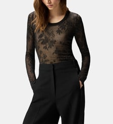T-shirt en dentelle florale Pinko