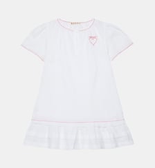 Robe avec broderie cœur et volants Marni