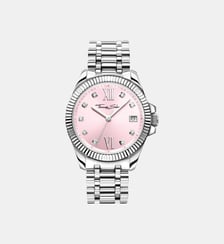 Thomas Sabo Montre pour femme Divine Pink avec pierres blanches argentées acier, acier Thomas Sabo