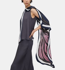 Top imprimé à col foulard Adolfo Dominguez